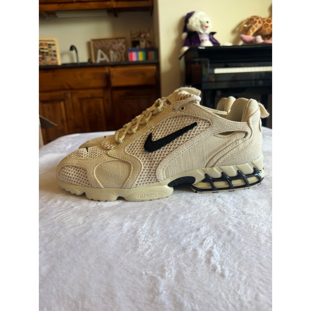 Nike x Stussy Air Zoom Spiridon Cage 2 Fossil Tan CQ5486-200 Mens 13
